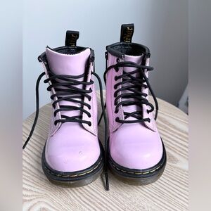 Dr. Martens Toddler Pink Patent Leather 1460 Lace-Up Boots US 8T